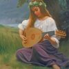 Girl Playing Music Paint by numbers