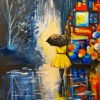 Girl With Umbrella Paint by numbers