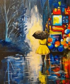Girl With Umbrella Paint by numbers