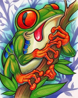 Green Frog Paint by numbers