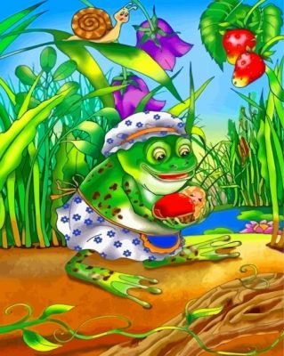 Green Frog Paint by numbers
