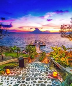 Guatemala Sunset Paint by numbers