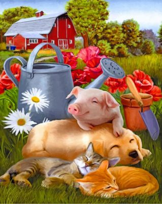 Happy Animals Paint by numbers