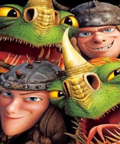 How To train your dragon paint by numbers