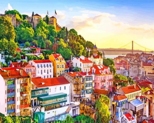 Lisbon Azores Paint by numbers