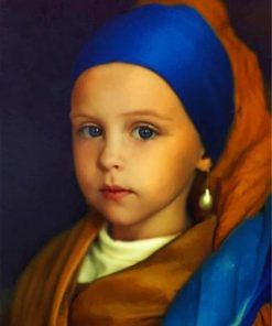 Little Girl With A Pearl Earring Paint by numbers