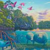 Aesthetic Manatees paint by numbers
