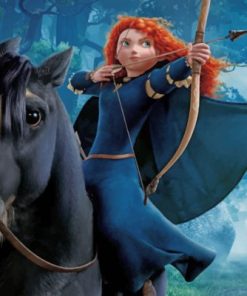 Merida And Her Horse Paint by numbers