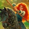 Merida And Her Horse Paint by numbers