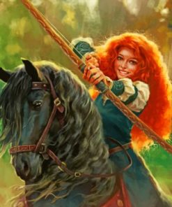 Merida And Her Horse Paint by numbers