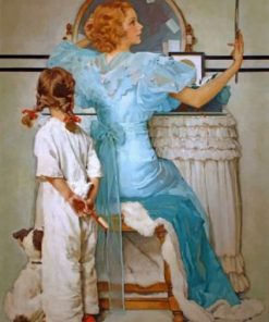 Mom And Daughter Rockwell paint by numbers