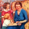Mom Reading A Book Paint by numbers