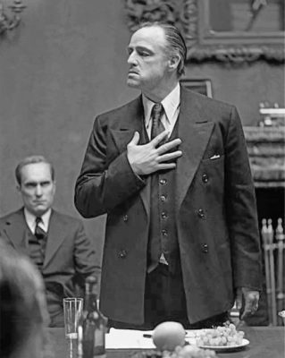 Monochrome Godfather Paint by numbers