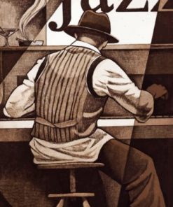 Monochrome Jazz Man Paint by numbers