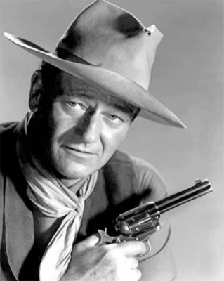 Monochrome John Wayne Paint by numbers