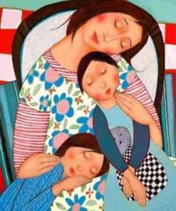 Mother And Children Paint by numbers