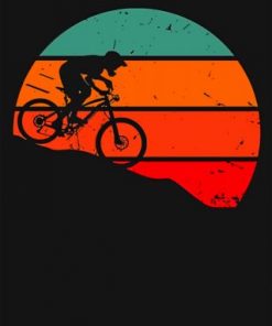 Mountain Bike Illustration Paint by numbers