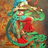 Musician Asian Woman Paint by numbers