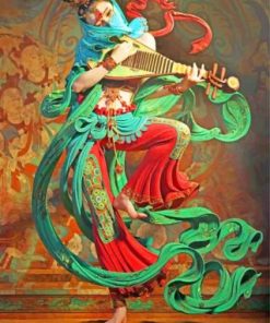 Musician Asian Woman Paint by numbers