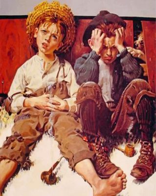 Tom Sawyer And Huckleberry paint by numbers