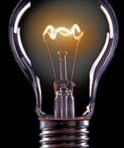Old School Light Bulb Paint by numbers