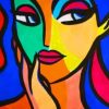 Pop Art Abstract Face Paint by numbers