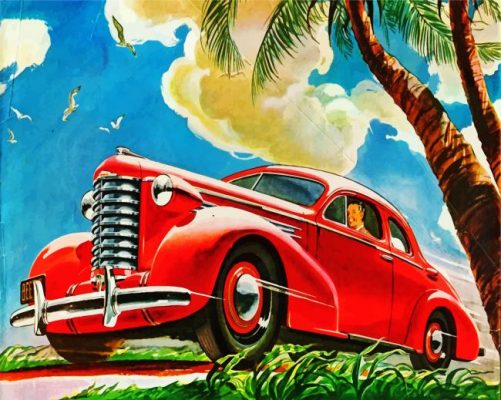 Red Car Paint by numbers