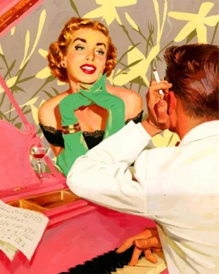 Retro Couple paint by numbers