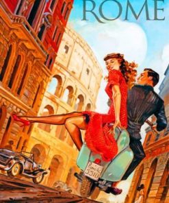 Rome Italy Illustration Paint by numbers