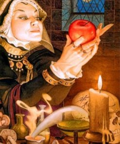 Scary Witch Paint by numbers