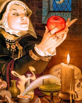 Scary Witch Paint by numbers