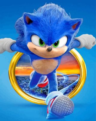 Sonic Hedgehog Paint by numbers