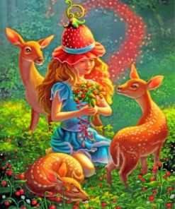 Strawberry Witch Paint by numbers