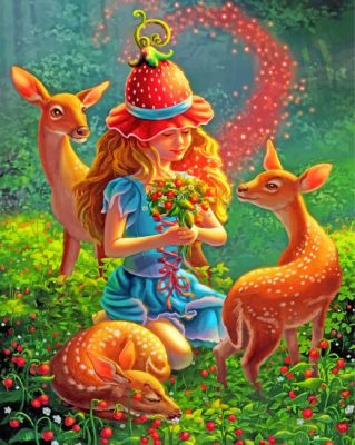 Strawberry Witch Paint by numbers