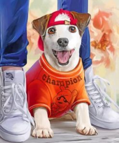 Stylish Dog Paint by numbers