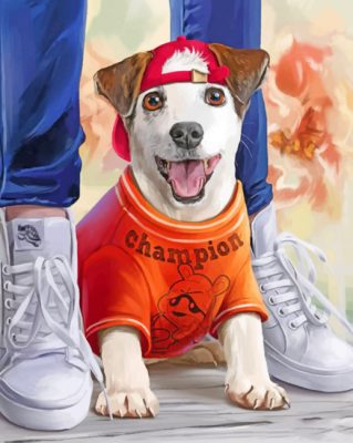 Stylish Dog Paint by numbers