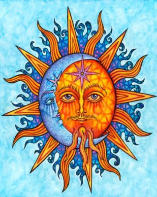 Sun And Moon Paint by numbers