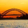 Sydney Harbour Bridge Silhouette Sunset Paint by numbers