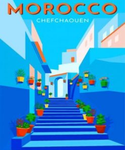 The Blue City Morocco Paint by numbers