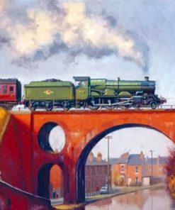 Vintage Arch Bridge Railway paint by numbers