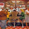 Vintage Bistro Cafe paint by numbers