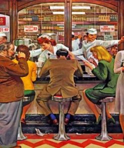 Vintage Bistro Cafe paint by numbers