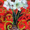 Vintage White Flowers Paint by numbers