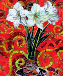 Vintage White Flowers Paint by numbers