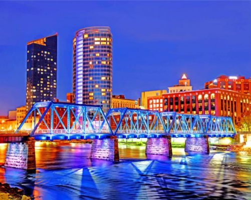 West Michigan Buildings Paint by numbers