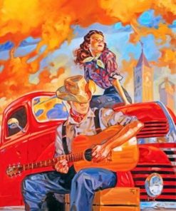Western Couple Paint by numbers