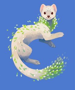 white-ferret-paint-by-numbers
