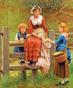 Woman And Daughters Paint by numbers