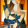 Woman And Her Kitty Paint by numbers