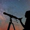 Woman Contemplating The Night Sky Paint by numbers
